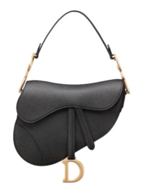 Dior Black Medium Calfskin Saddle Bag
