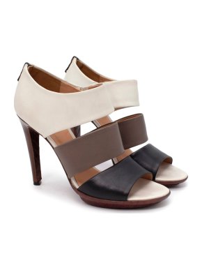 Bottega Veneta Tricolour Leather Heeled Sandals