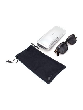 Brioni Tortoiseshell Square Gold-Tone Temple Ornamented Sunglasses