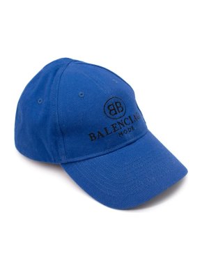 Balenciaga Royal Blue Logo Embroidered Cap