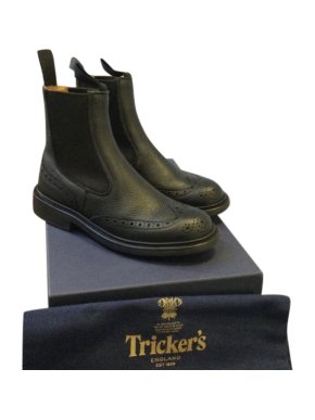 Trickers Black Country Olivia Brogue Style Boots