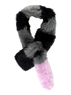 Charlotte Simone Multicolour Faux Fur Popsicle Scarf