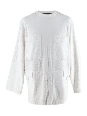 Craig Green Ivory Seersucker Cotton Jersey Sweatshirt