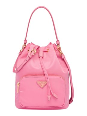 Prada Begonia Pink Nylon Prada Duet Shoulder Bag