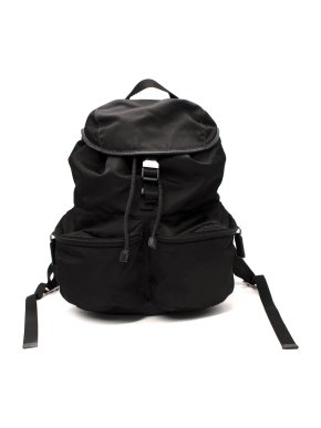 Prada Black Nylon Multi Pocket Backpack