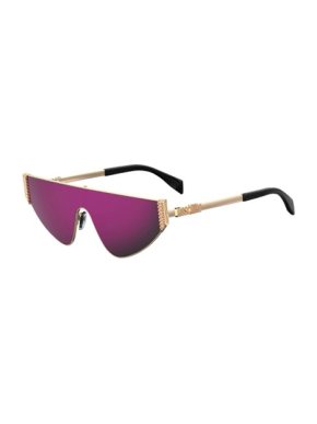 Moschino Rose Gold Tone Pink Shield Sunglasses