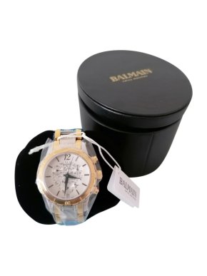 Balmain Steel & Gold Tone Balmania Chronograph Watch