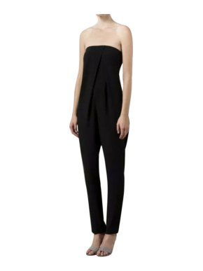 ALC Strapless Crepe Black Jumpsuit