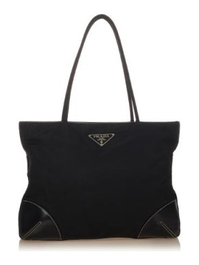 Prada Leather Trimmed Nylon Tote Bag