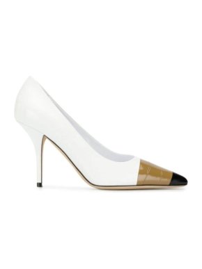 Burberry tape detail tri-colour pumps