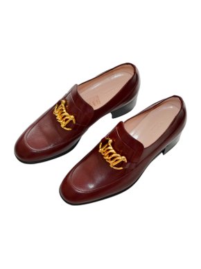 Gucci Burgundy Ebal Horsebit leather loafers