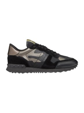 Valentino Rockrunner camouflage Noir Metallic Sneakers