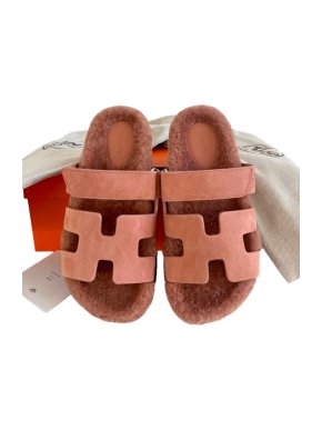 Hermes Rose Aube Chypre Sandals