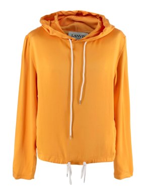 Lanvin Tangerine Silk Jersey Hoodie