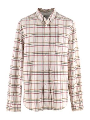 Acne Studios Isherwood Ivory & Multicolour Check Cotton Shirt