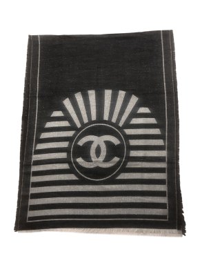 Chanel Cashmere & Silk Colourblock Scarf 180x76cm