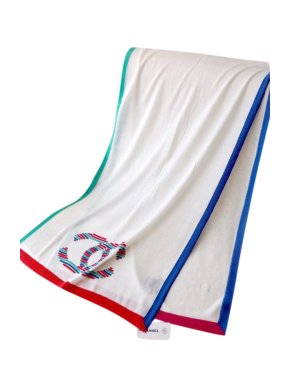 Chanel Cashmere & Cotton multicoloured embroidered scarf