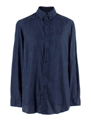 Vivienne Westwood Two Button Navy Blue Krall Shirt