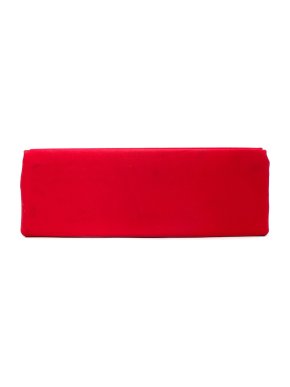 Giorgio Armani Red Silk Flat Clutch Bag