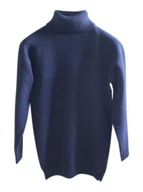 Brora Cashmere Navy Roll Neck Jumper
