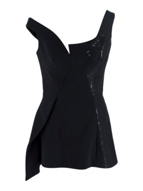 Stella McCartney Asymmetric Sequin Embellished Peplum Top