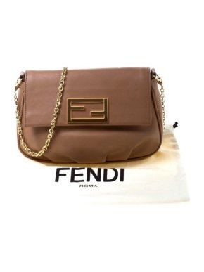 Fendi Caramel Brown Leather Baguette Shoulder Bag