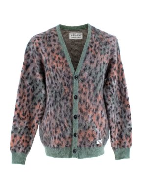 Wacoal Wacko Maria Multicolour Pastel Leopard Jacquard Mohair Cardigan