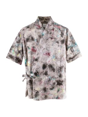 Sasquatchfabrix Norihagashi Marble-Print Cotton Shirt