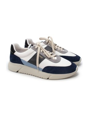 Axel Arigato Genesis White & Navy Suede Low Top Sneakers