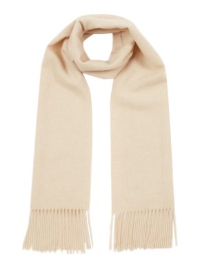 Jil Sander Beige & Cream Cashmere Blend Scarf