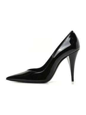Saint Laurent Kiki 100 Black Patent Pumps