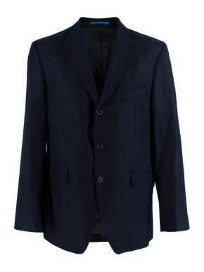 Hackett Navy Wool & Cashmere Woven Single-Breasted Blazer