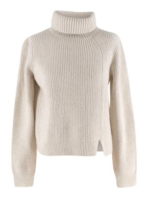 Proenza Schouler Ivory Wool-Cashmere Polo Neck Jumper