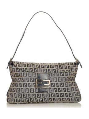 Fendi Zucchino Canvas Shoulder Bag