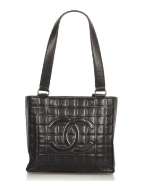 Chanel Choco Bar Lambskin Leather Tote Bag