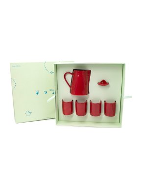 Off-White Exclusive CNY Carmine Red Ceramic Tea Gift Set
