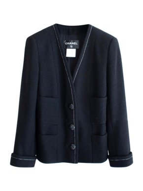 Chanel Icon Coco Brasserie Black Tweed Jacket
