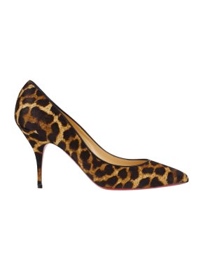 Christian louboutin leopard print pony hair pumps