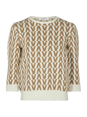 Valentino Jacquard Cashmere & Wool Jumper