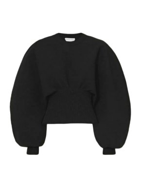 Bottega Veneta Black Balloon Sleeve Jumper