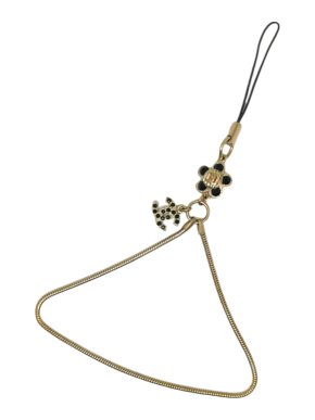 Chanel Gold Tone Crystal Phone Charm