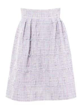 Chanel Lavender Woven Eyelash Tweed Skirt