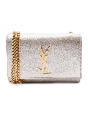Yves Saint Laurent Small Silver Kate Monogram Chain Bag