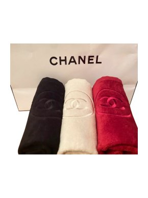 Chanel VIP Gift Red, White & Black Face Towels