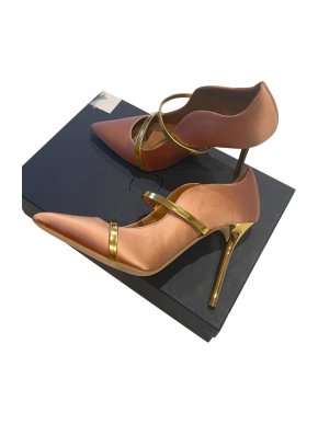 Malone Souliers Champagne/Gold Maureen Pumps