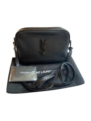 Saint Laurent So Black Leather Monogram Camera Bag