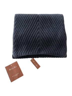 Loro Piana Baby Cashmere Blue Chevron Scarf