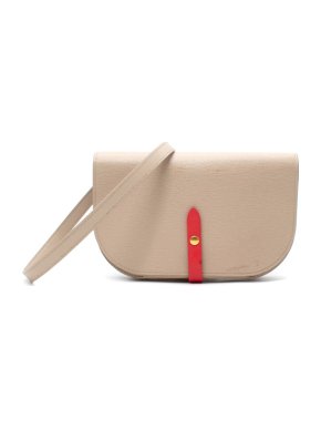 Celine Light Beige Leather Half Moon Cross Body Bag