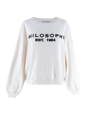 Philosophy Cream Oversized Logo Sweatshirt