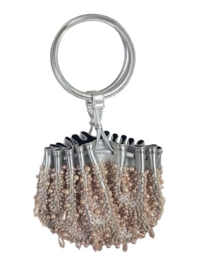 Tanner Krolle Faux Pearl Embellished Top handle Ring Bag